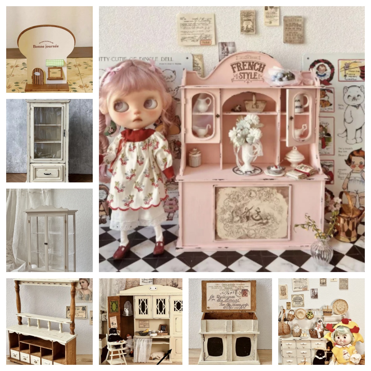 Cabinet Scraper Set - Conjunto de Móveis em Miniatura Estilo