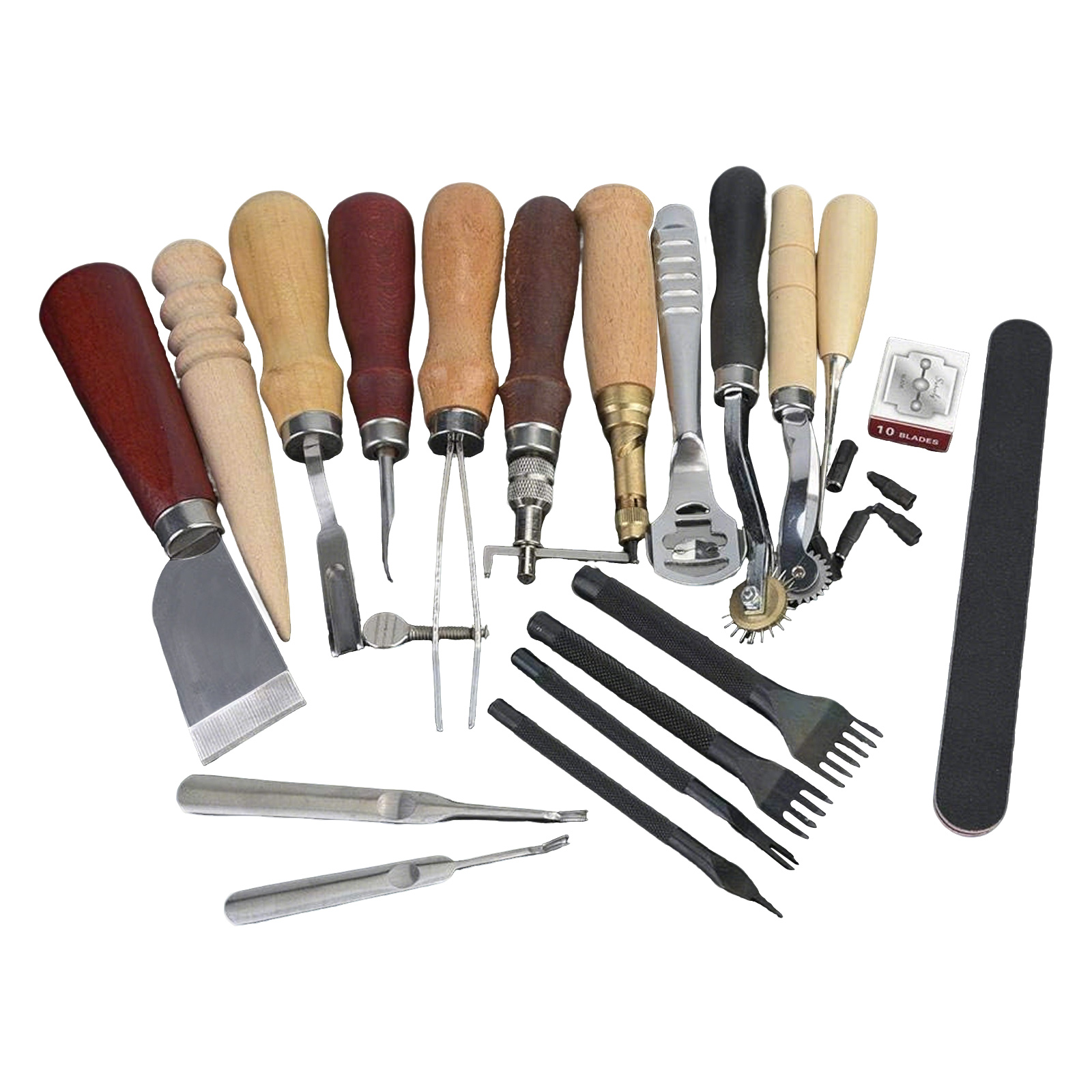Woodworking Edge Trimmer - Kit de Ferramentas para Couro, 19