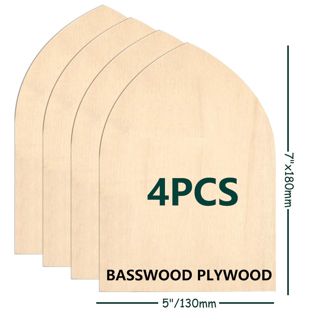Woodworking Face Shield - Pranchas de Tília Arqueadas Inacabadas 5x7