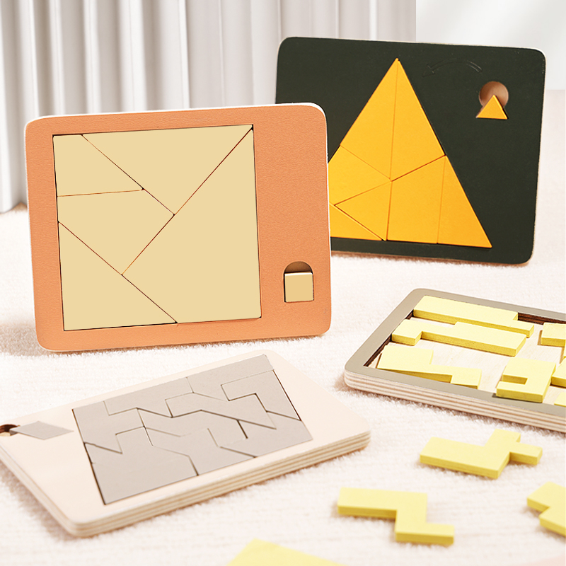 Woodworking Jigsaw - Quebra-cabeças geométricos de madeira desafio impossível