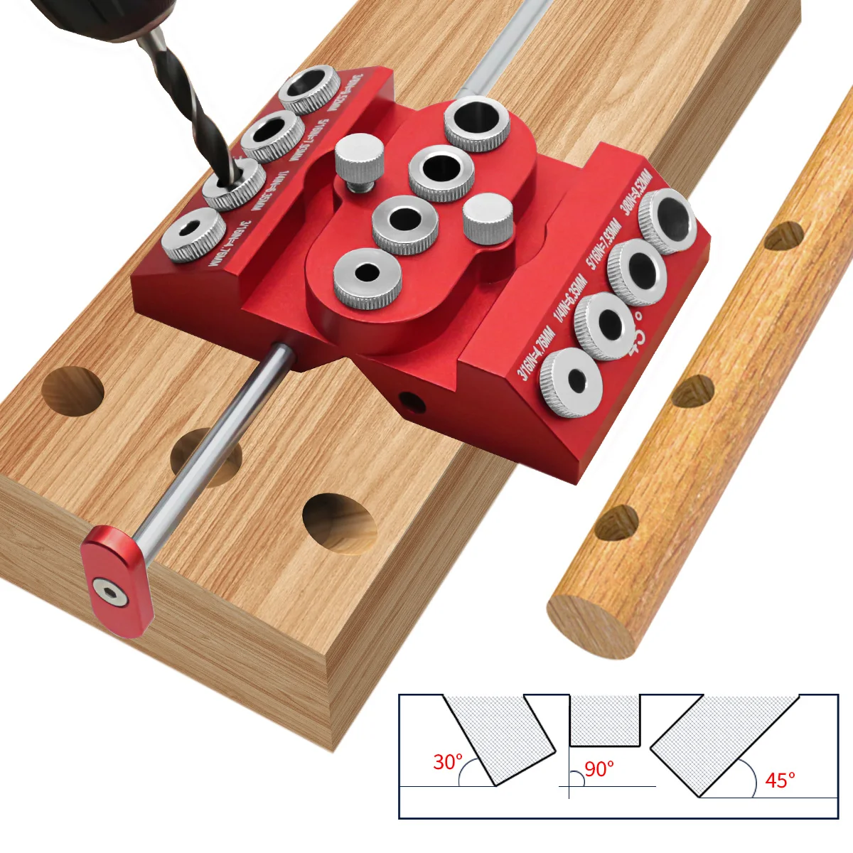 Woodworking Hacks - Grau de liga angular Drill Hole