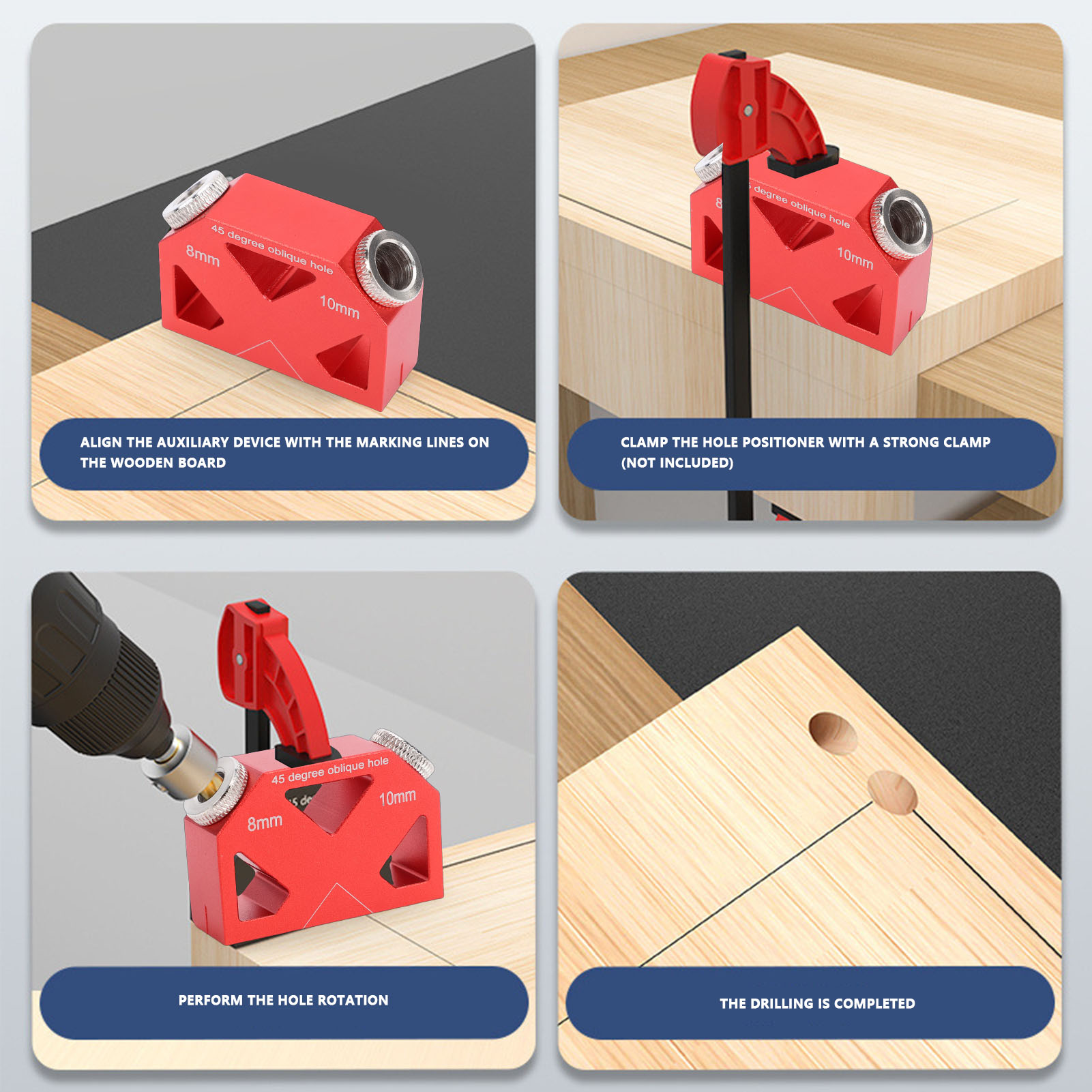 45 °   Localizador de Furos pa - Woodworking Hacks avaliação e preço