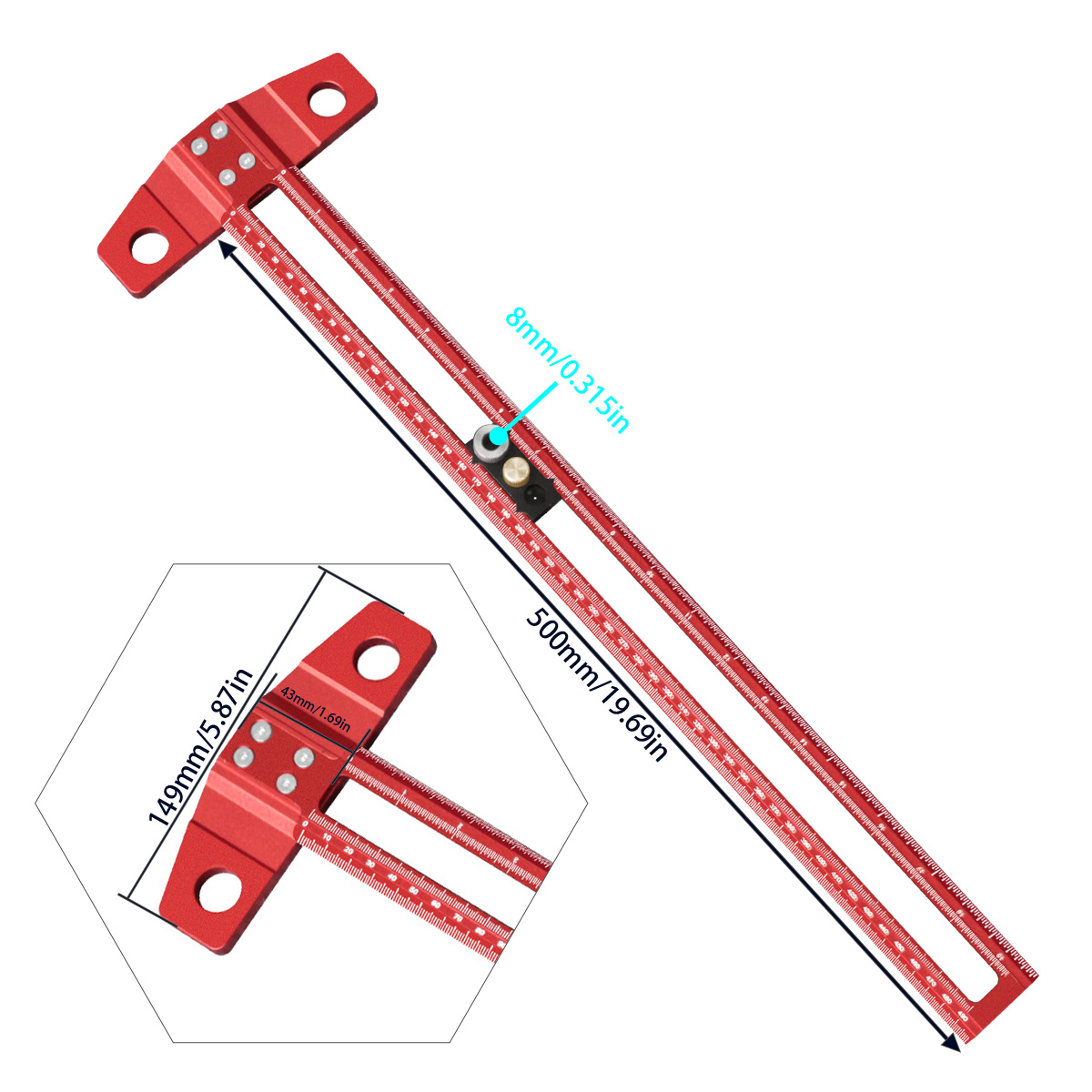Régua de Marcação T-Square par - Woodworking Marking Gauge avaliação e preço